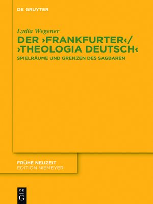 cover image of Der ,Frankfurter' / ,Theologia deutsch'